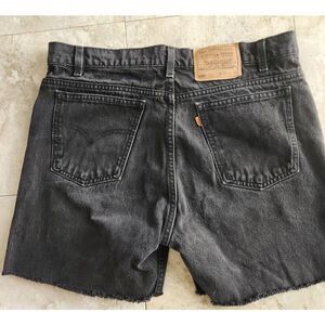 R23 Levi's 505 black cut-off shorts, unisex